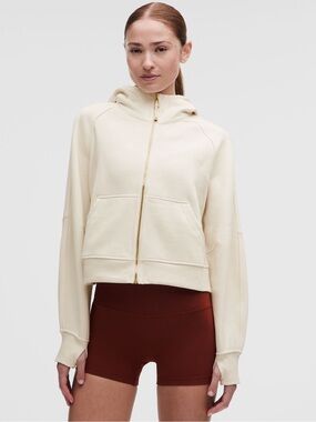 NWT Lululemon Scuba Oversized Full-Zip Hoodie / Light Ivory/Gold